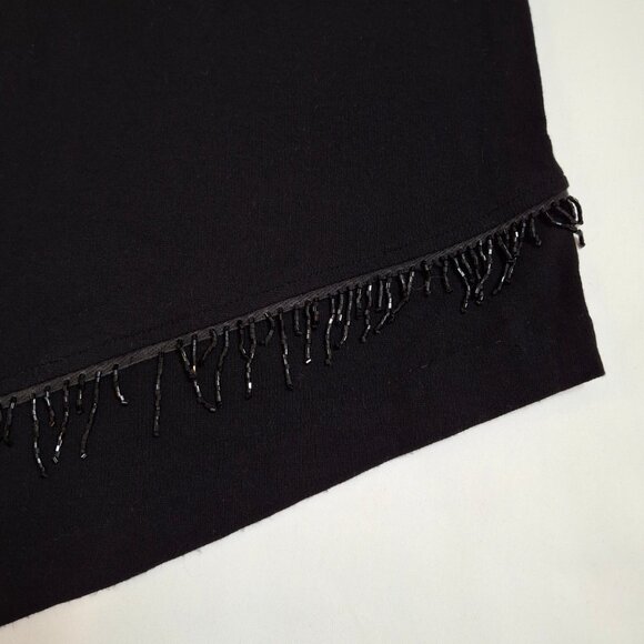 Racerback Bodycon Sz M Midi Sheath Dress Stretch Knit Asymmetrical Hem - Picture 9 of 12